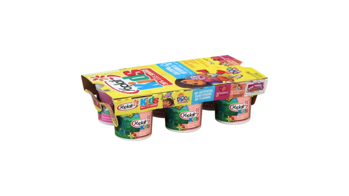 Yoplait Nickelodeon Dora the Explorer Low Fat Yogurt Assorted (4 oz x 6 ct)  | Delivery Near Me - Doordash