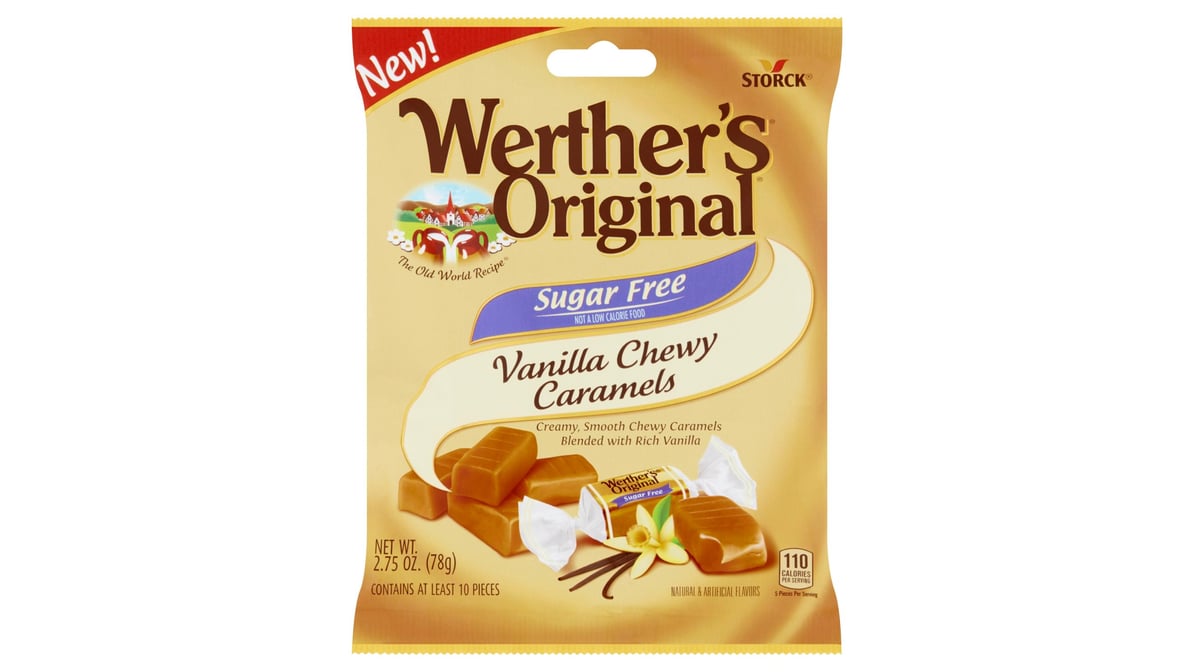 Werther's Original Sugar Free Chewy Caramels Vanilla (2.75 oz ...