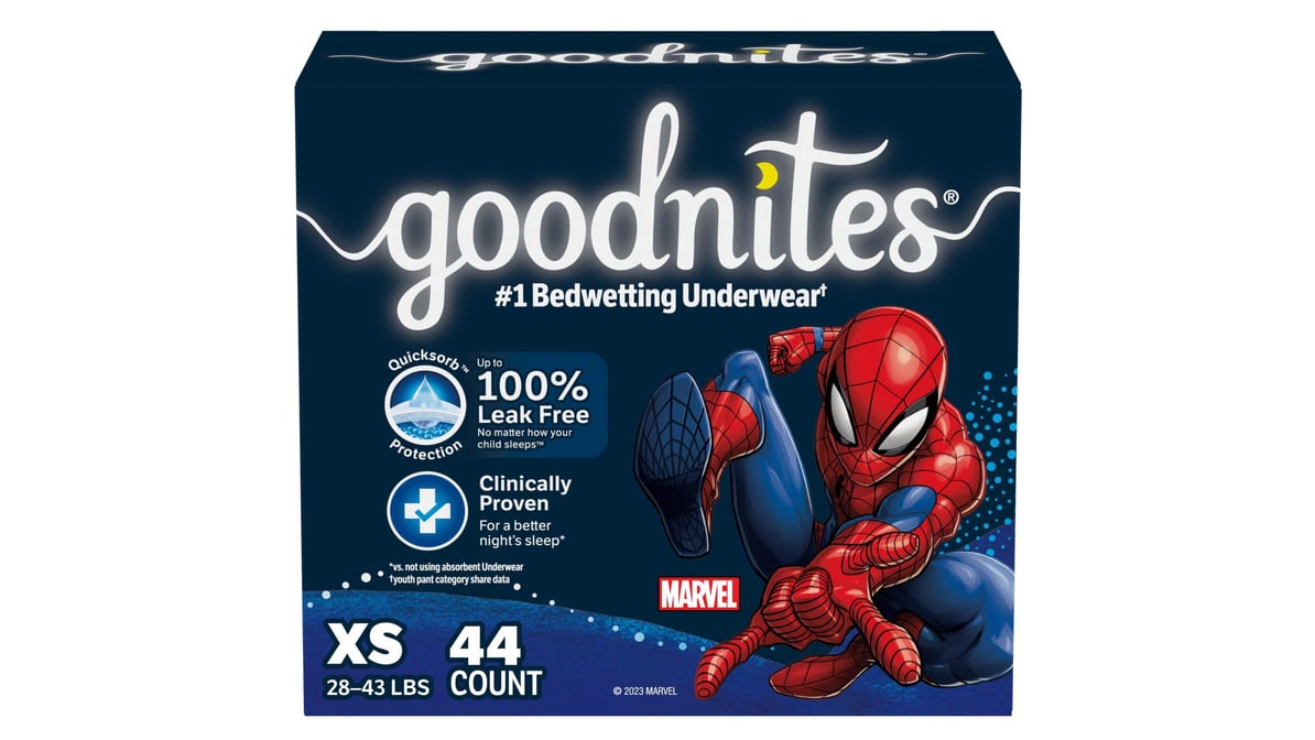 Goodnites Boys Nighttime Bedwetting Underwear (44 ct) (Extra Small) (28-43  lb) | Delivery Near Me - Doordash