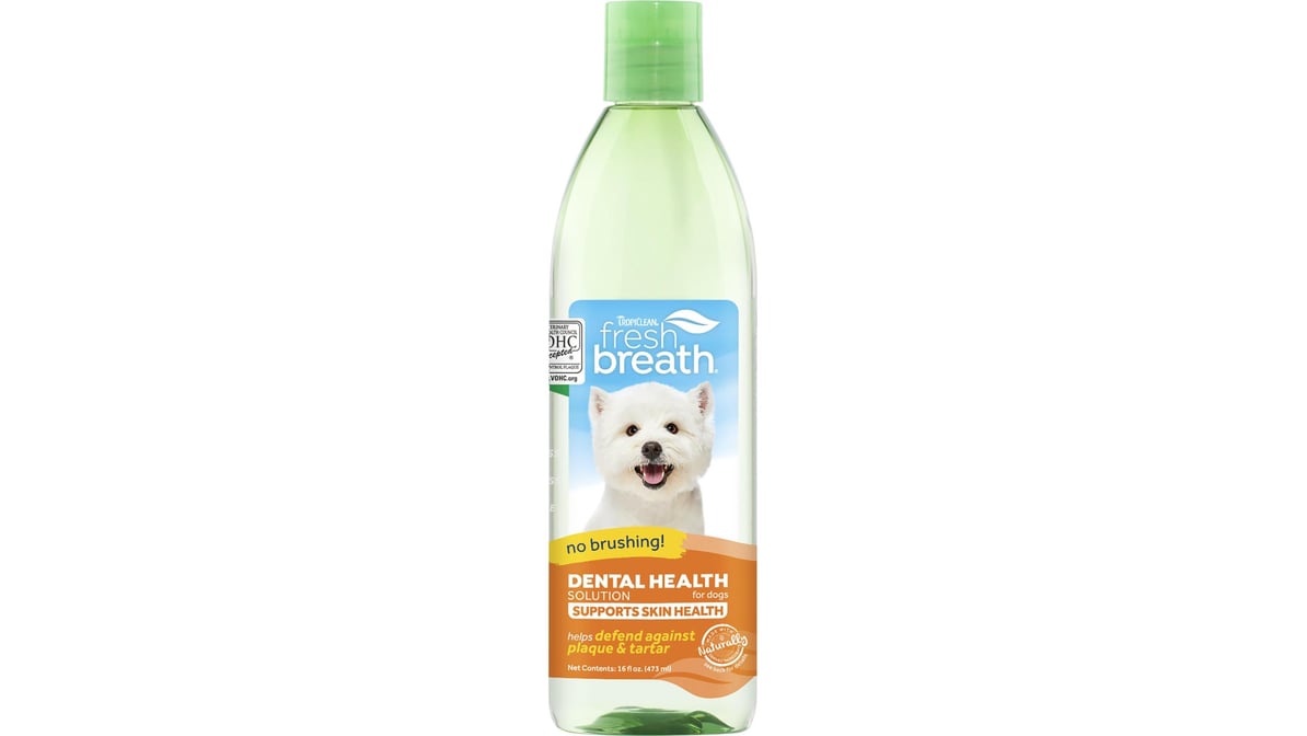 Dog clearance breath water