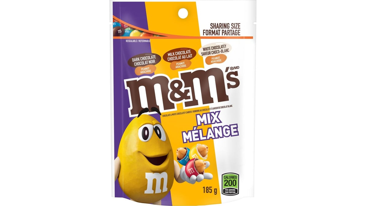 M&M's Peanut Mix Chocolate & White Chocolate Candies Sharing Size