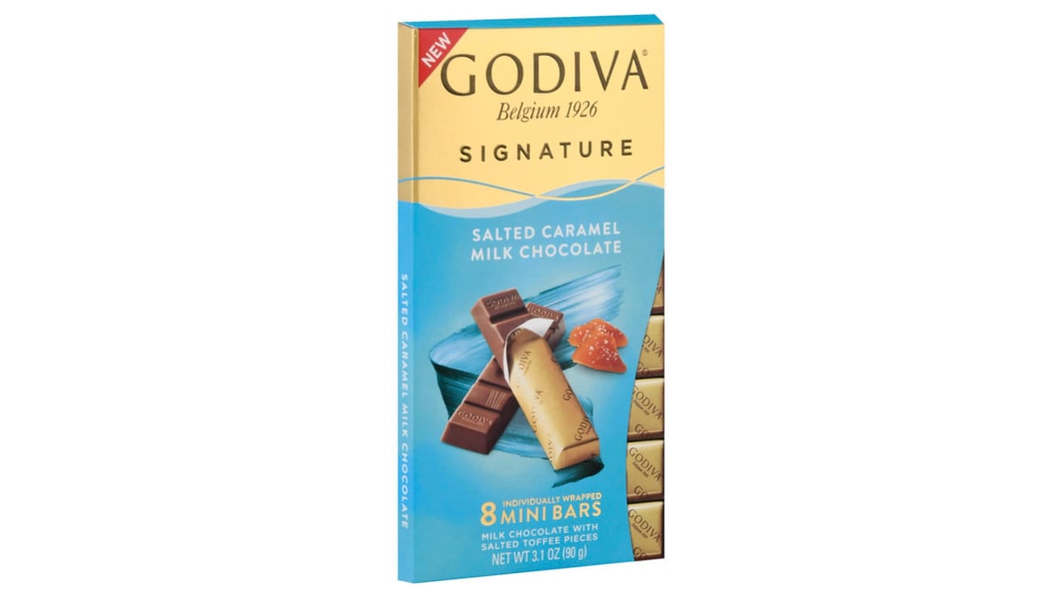 Godiva Signature Mini Bars Milk Chocolate Salted Caramel