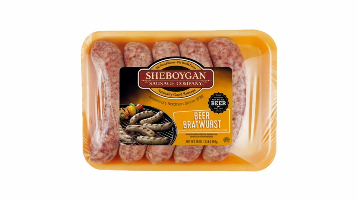 Sheboygan Sausage Co Beer Bratwurst Sausages (16 oz) | Delivery Near Me ...