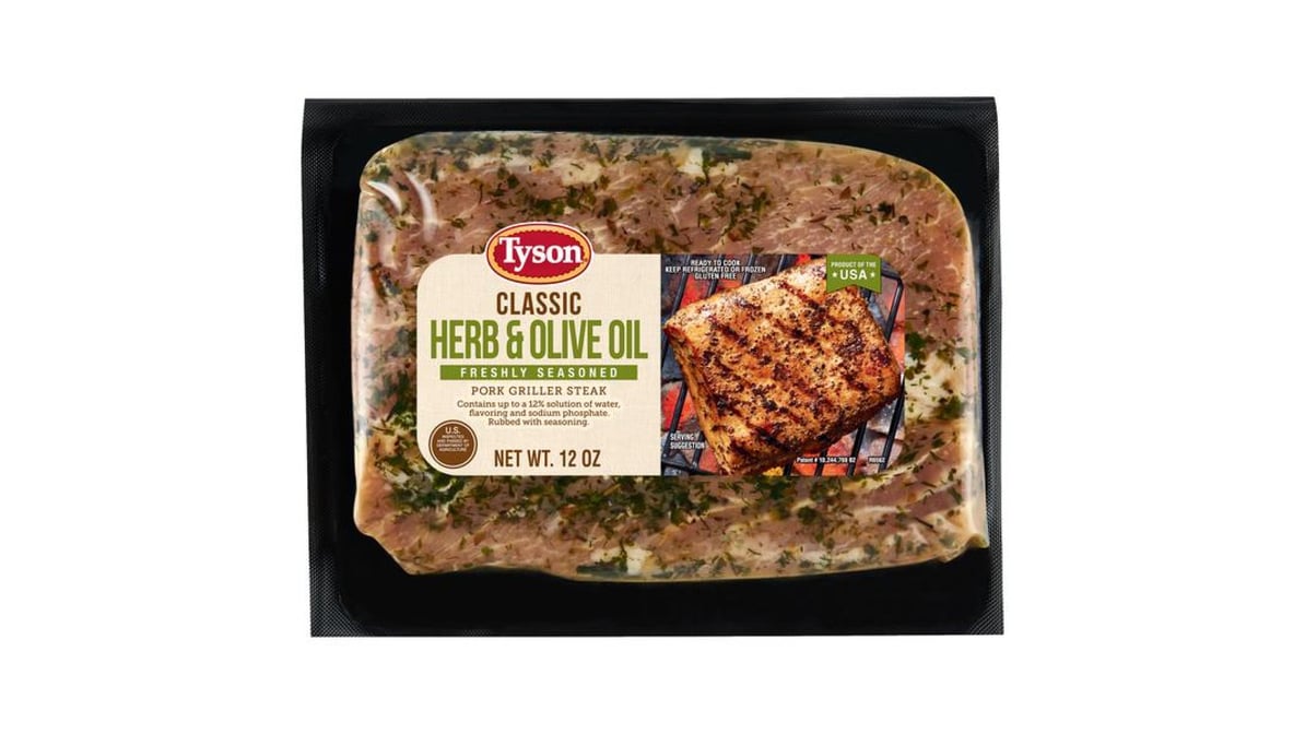 Tyson Gluten Free Herb & Oil Pork Griller Steak (12 Oz) 