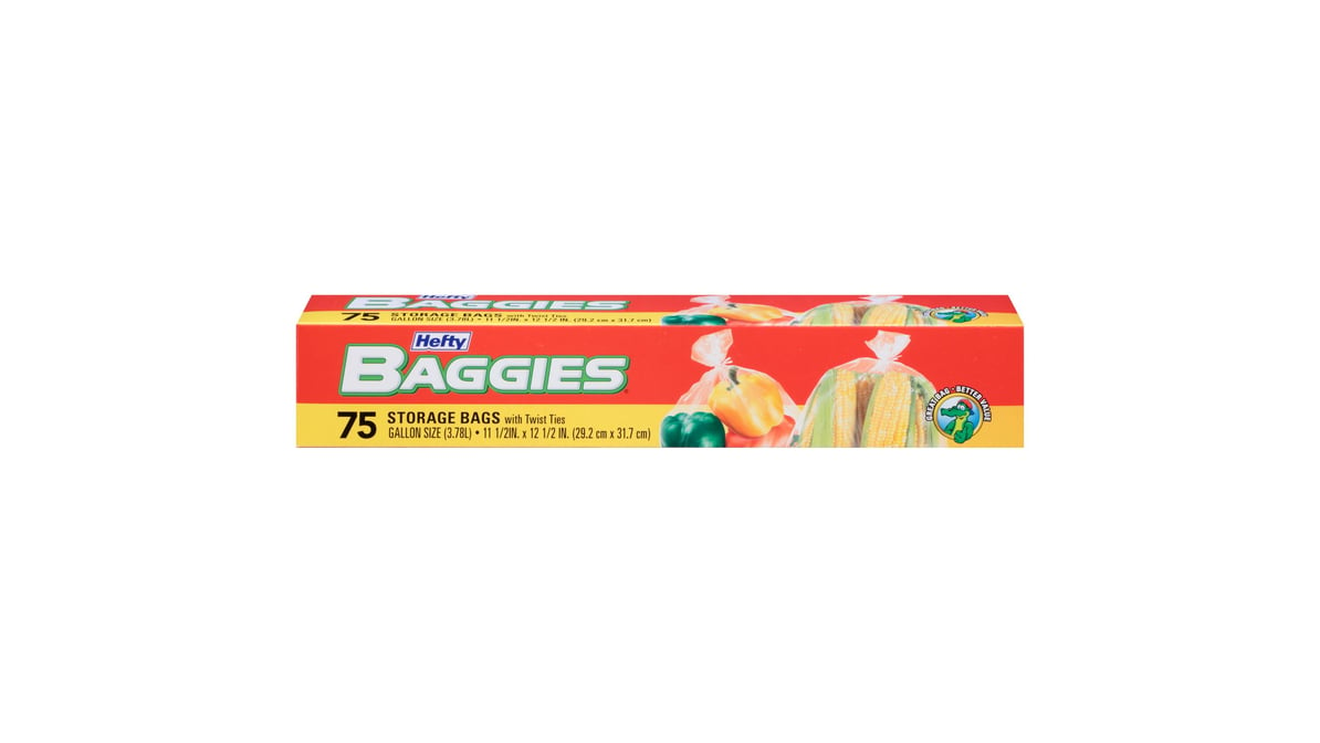 Hefty Baggies Sandwich Storage Bag with Ties (80 ct) Delivery - DoorDash