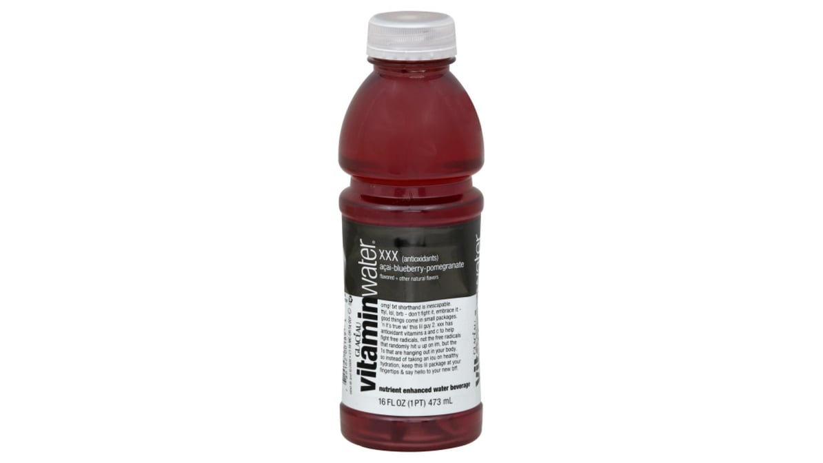 VitaminWater Nutrient Enhanced Water XXX Acai Blueberry (16 oz) | Delivery  Near Me - Doordash