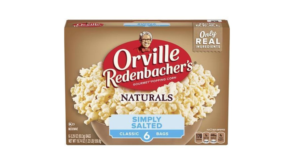 Orville Redenbachers Naturals Simply Salted Microwave Popcorn 329 Oz X 6 Ct Delivery Near 2174