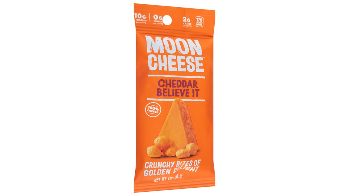 Moon Cheese Cheddar Believe It Snack (1 Oz) | Delivery Near Me - Doordash