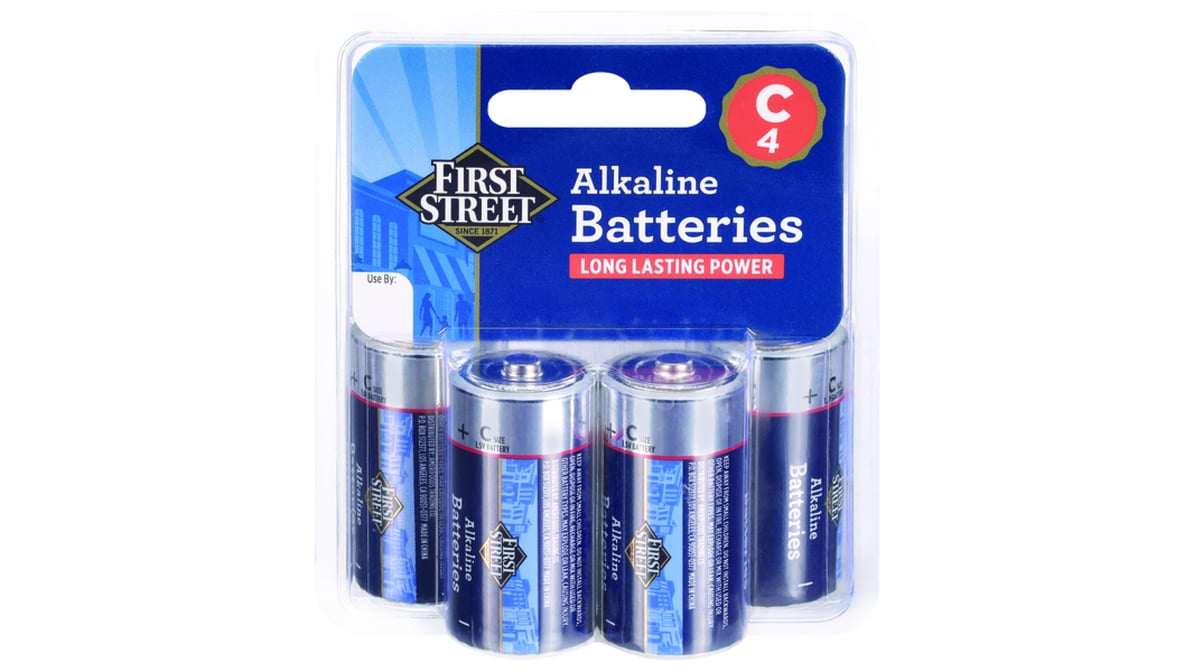 First Street Alkaline Batteries C4 (4 ct) | Delivery Near Me - Doordash