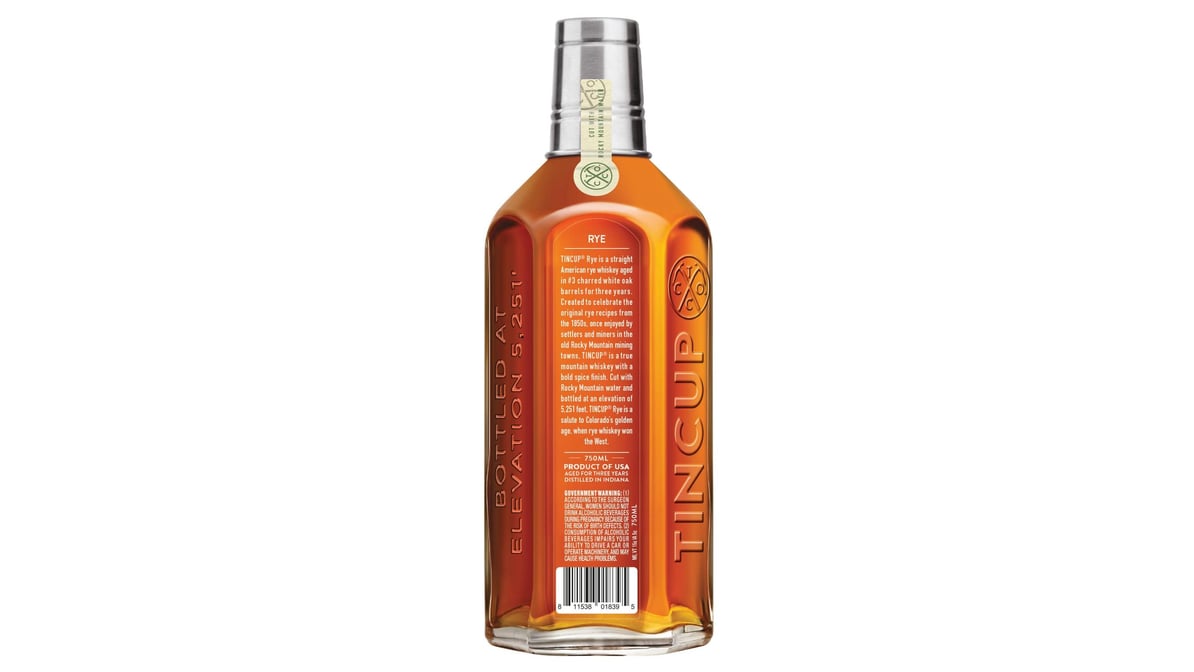 Tincup Rye Whiskey