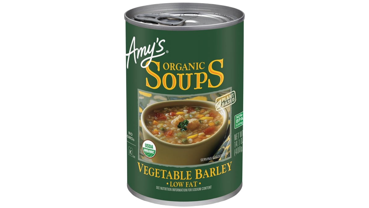 Amy's Organic Low Fat Vegetable Barley Soup - 14.1 oz can