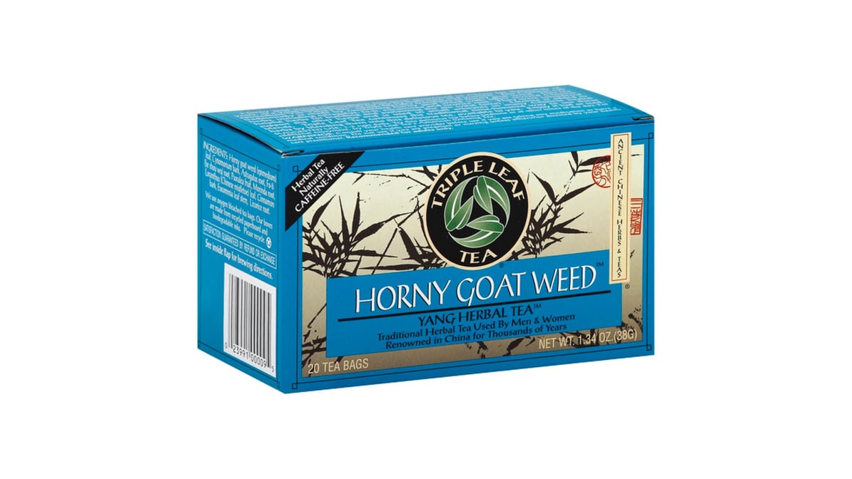 Triple Leaf Tea Caffeine Free Yang Herbal Tea Bags Horny Goat Weed (20 ct)  | Delivery Near Me - Doordash