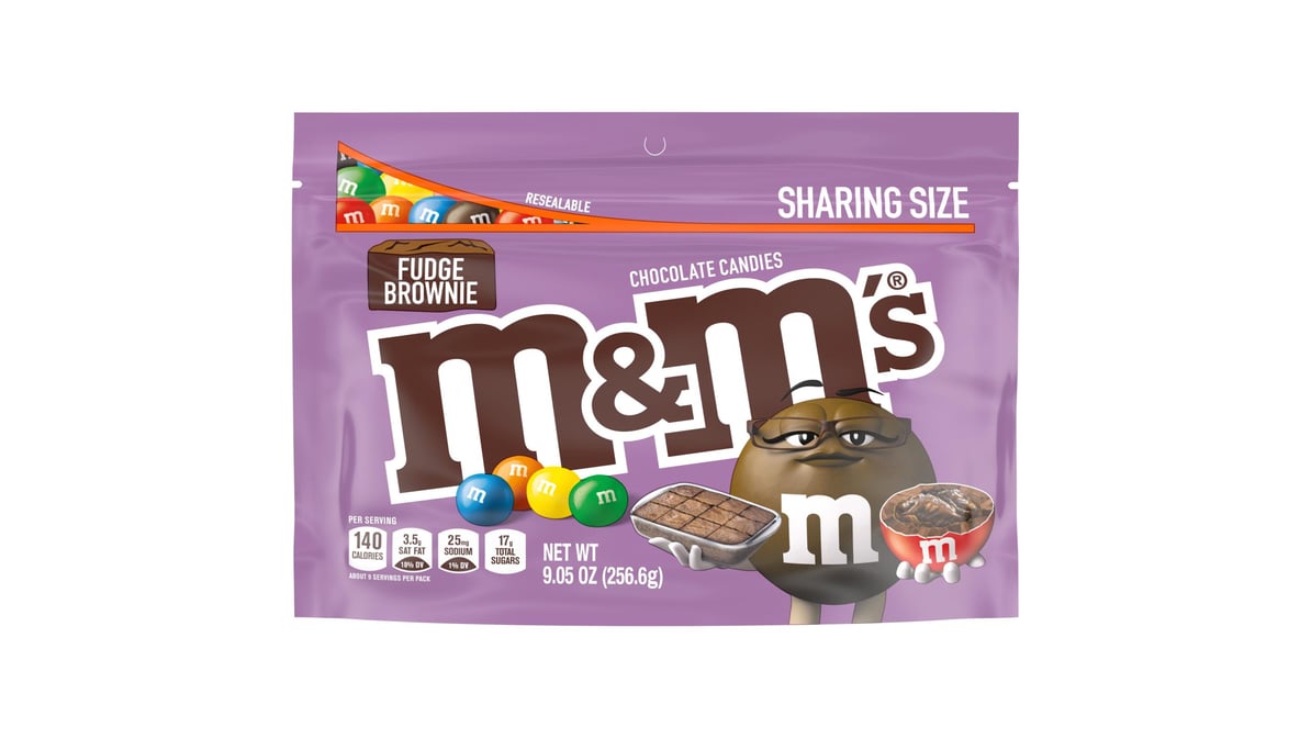 M&M's Fudge Brownie Chocolate Candy, 9.05 Oz.