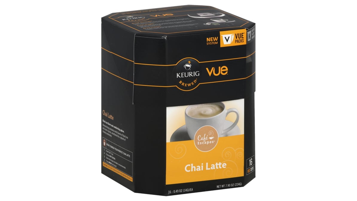 Cafe Escapes Coffee Vue Cups Chai Latte (16 oz) | Delivery Near Me -  Doordash