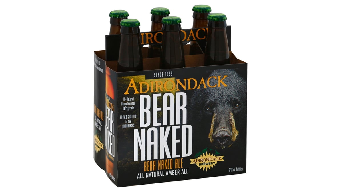 Adirondack Brewery Bear Naked Amber Ale Bottles (12 oz x 6 ct) | Delivery  Near Me - Doordash