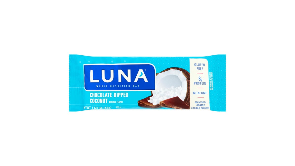 LUNA BAR - Chocolate Dipped Coconut Bar, 1.69 Oz