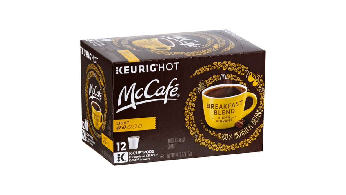 mccafe k cup pods coffee breakfast blend