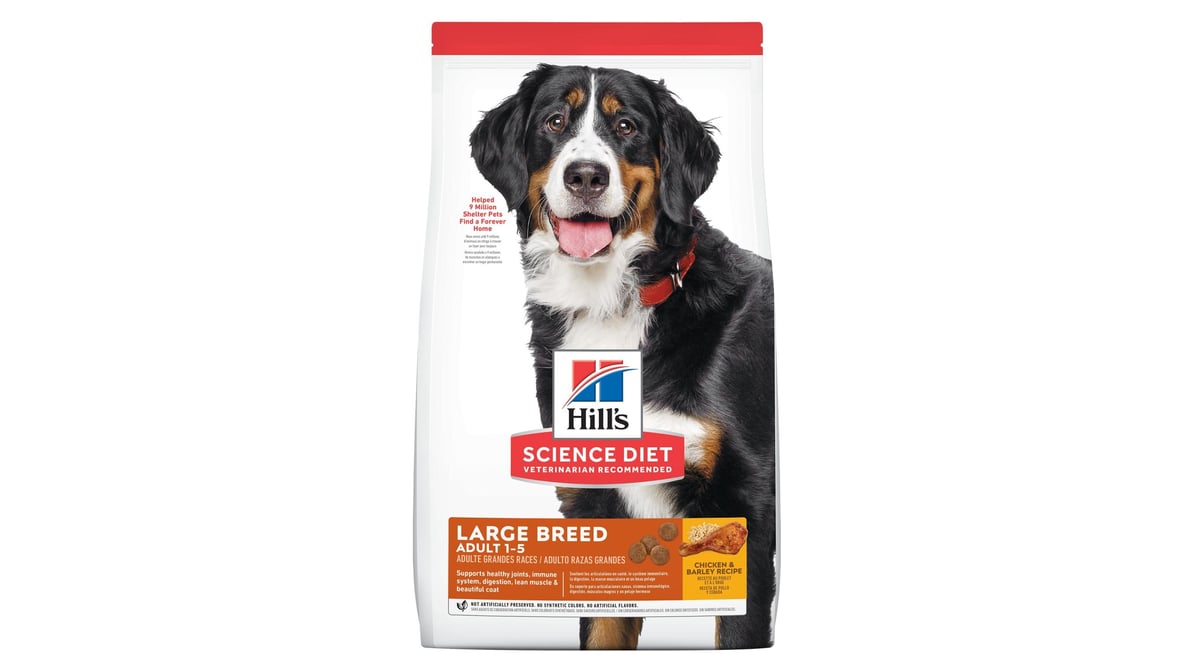 Science Diet Science Diet Dog Food, Chicken & Barley Recipe, Large Breed, Adult 1-5 - 15 lb