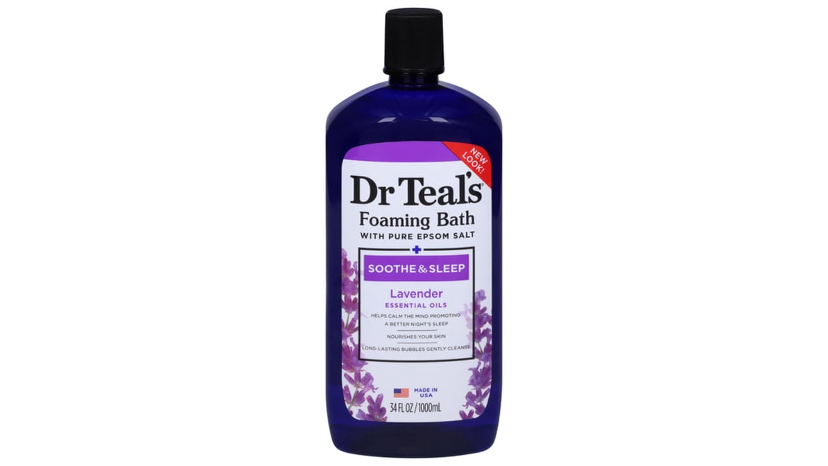 Dr Teals Pure Epsom Salt Soothe And Sleep Lavender Foaming Bath 34 Oz Delivery Near Me 9542