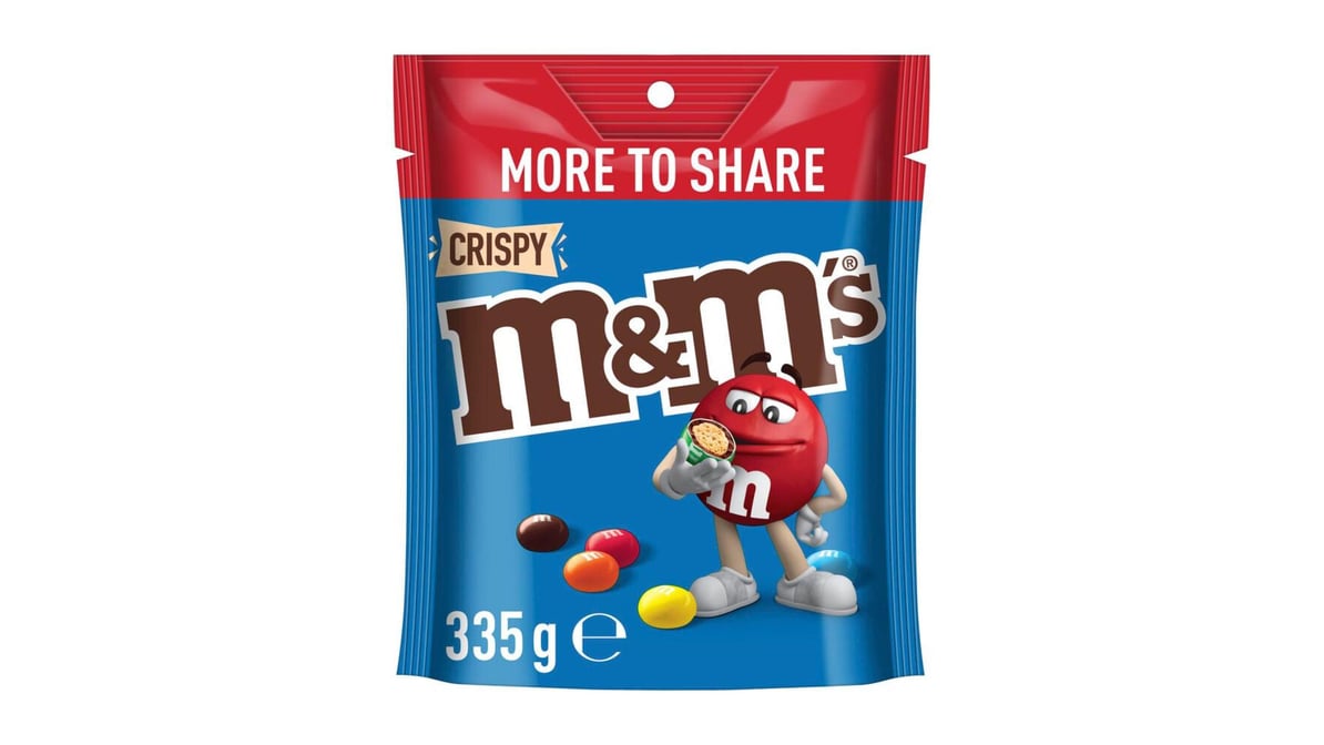 M&m's Crispy Milk Chocolate Snack & Share Bag 335g