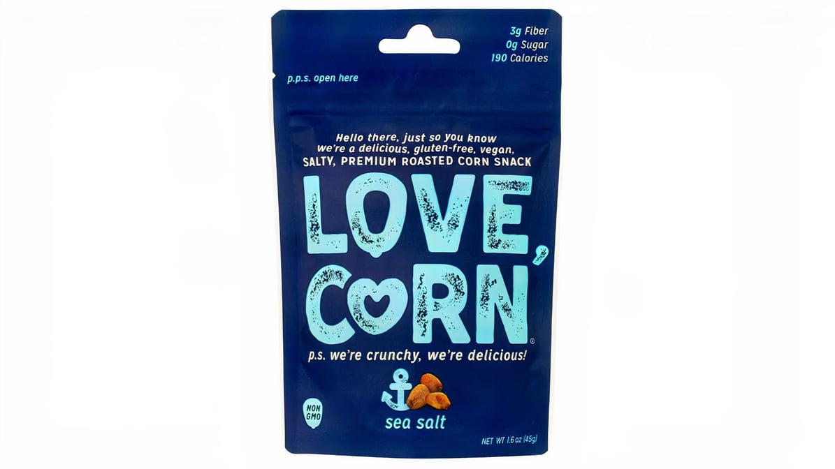 LOVE CORN Sea Salt 1.6oz x 10 Bags - Delicious Crunchy Corn - Healthy  Family Snacks - Gluten Free, Kosher, NON-GMO - Alternative for Chips, Nuts