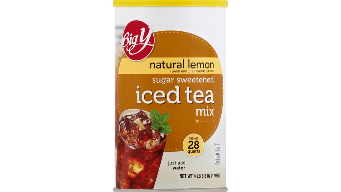 Big Y Natural Lemon Sugar Sweetened Iced Tea Mix (70.3 oz) | Delivery Near  Me - Doordash