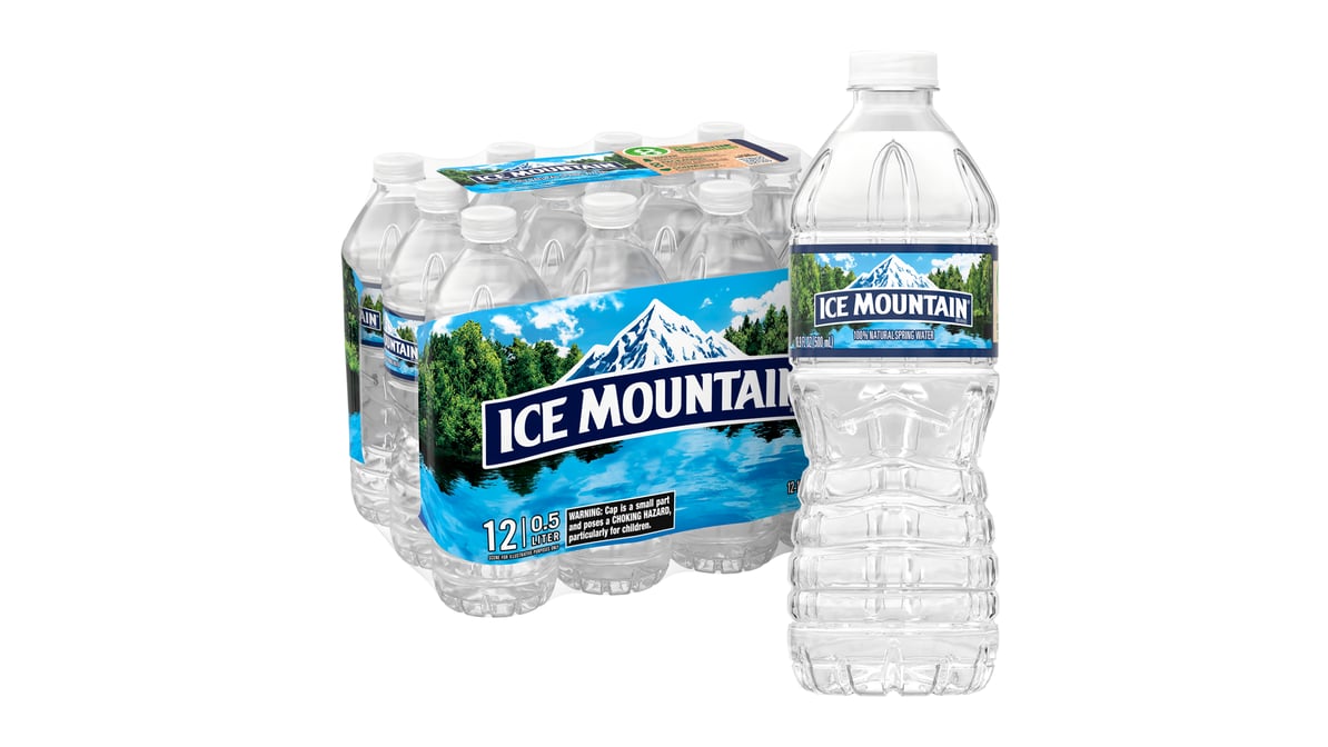 ICE MOUNTAIN Brand 100% Natural Spring Water, 16.9-ounce bottles