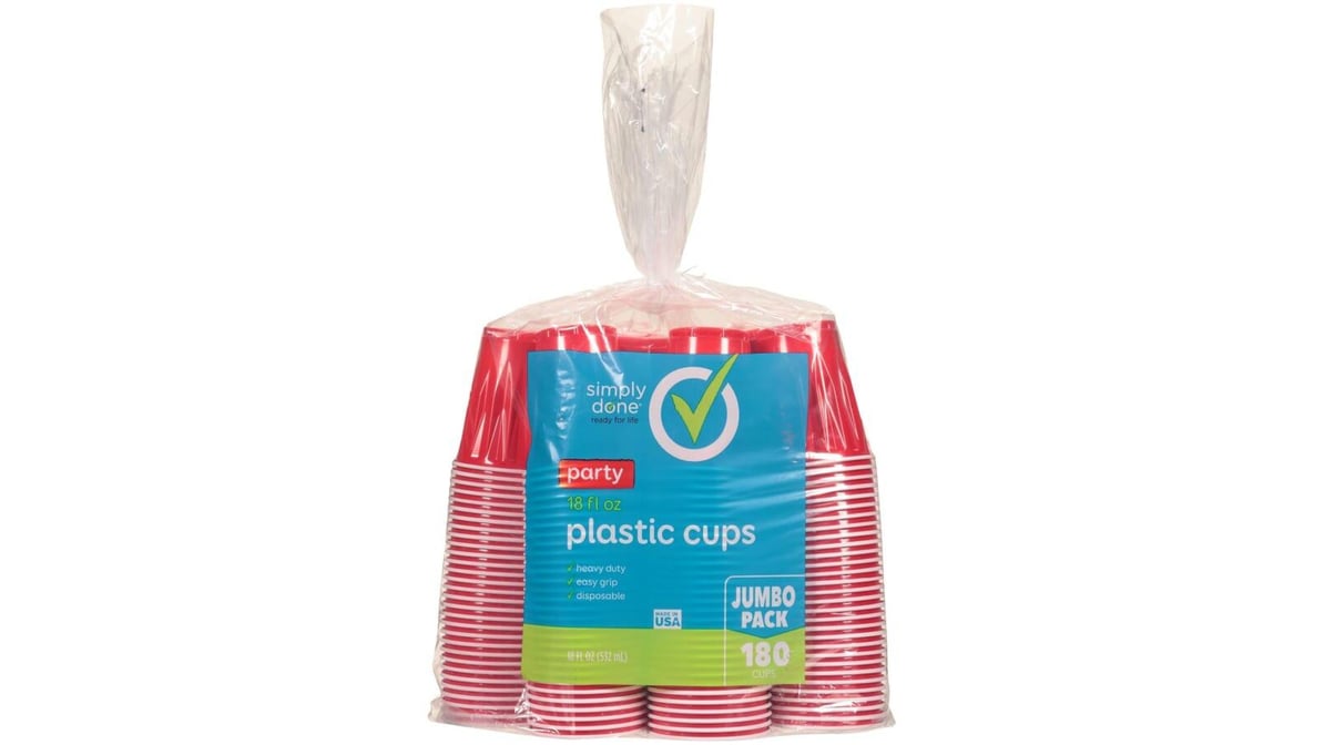 Simply Done Plastic Cups, Party, 18 Fluid Ounce