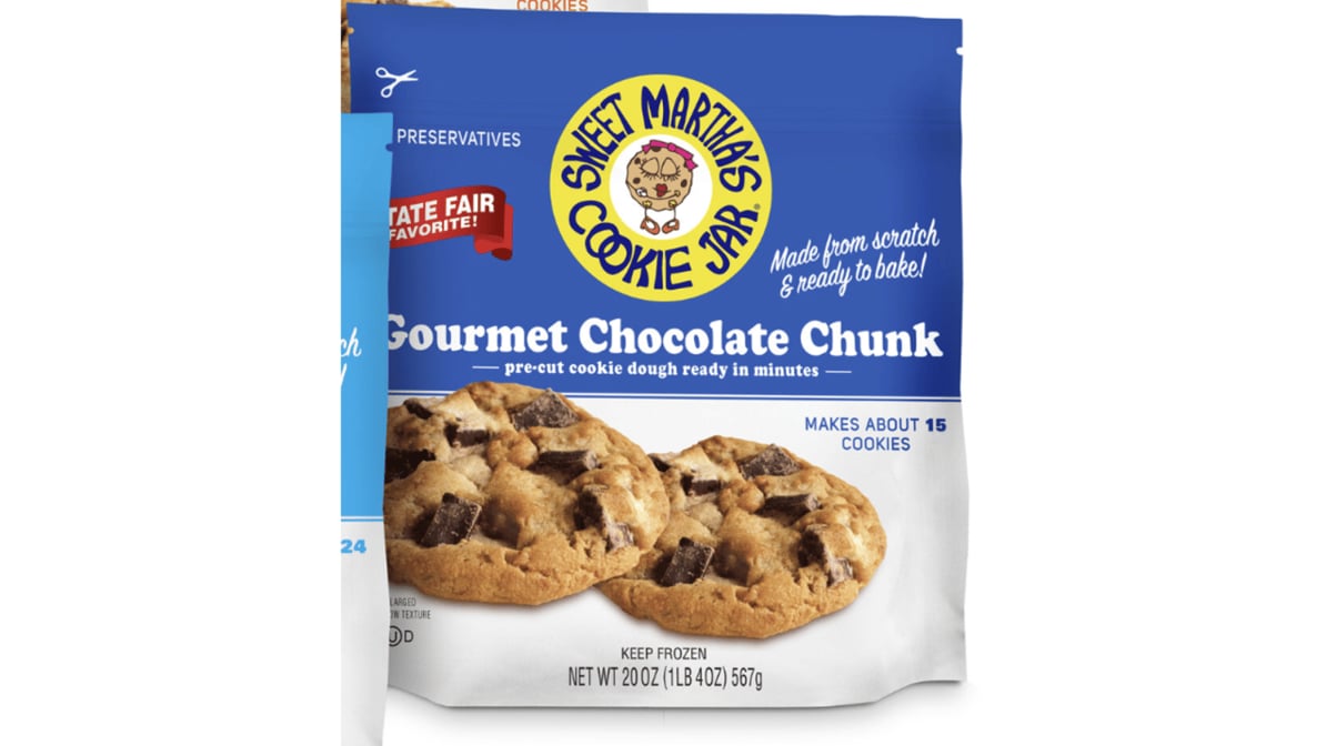 Sweet Martha S Pre Cut Frozen Original Chocolate Chip Cookie Dough