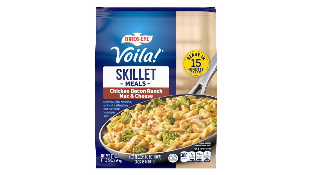 Birds Eye Voila! Frozen Chicken Bacon Ranch Mac & Cheese Skillet Meal (21  oz) | Delivery Near Me - Doordash