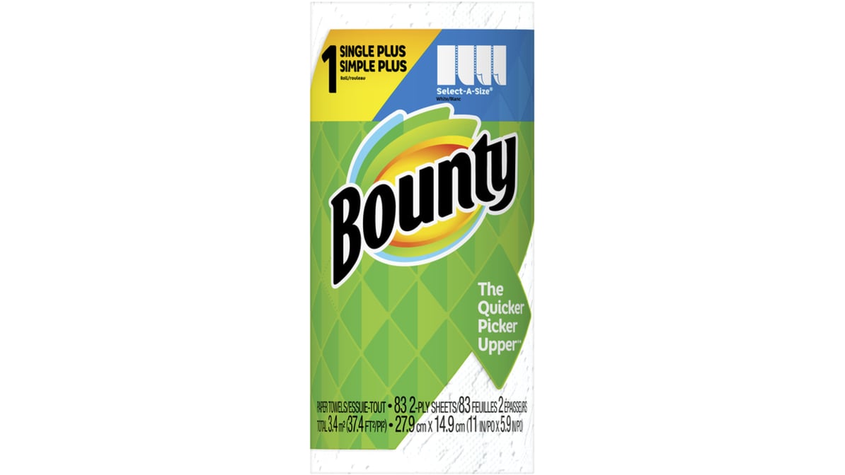 Bounty Select a Size Paper Towels 2 Ply 110 Sheets Per Double Roll White (2  ct) Delivery - DoorDash