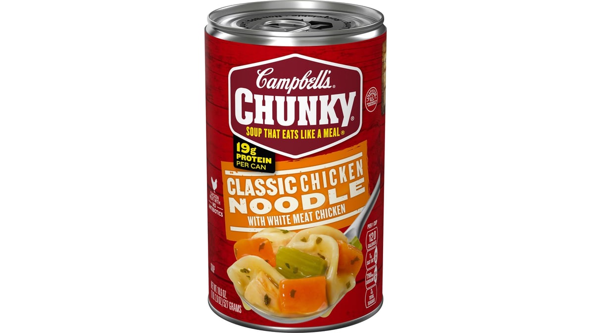 Campbell's Chunky Soup, Ready to Serve Chicken Noodle Soup, 18.6 oz Can 