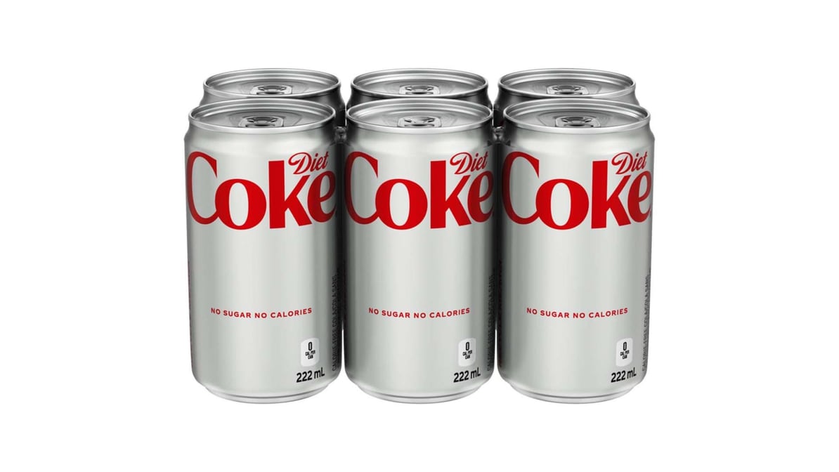 Diet Coke Mini Cans (222 ml x 6 pk)