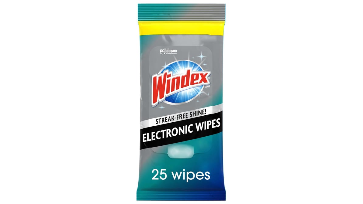 Windex Electronics Wipes, Pre-Moistened, Provides Streak-Free