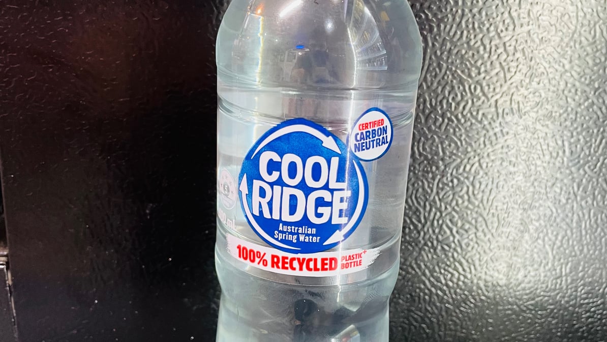 Cool Ridge Still Spring Water Bottle Australian 100% Recycled 600mL