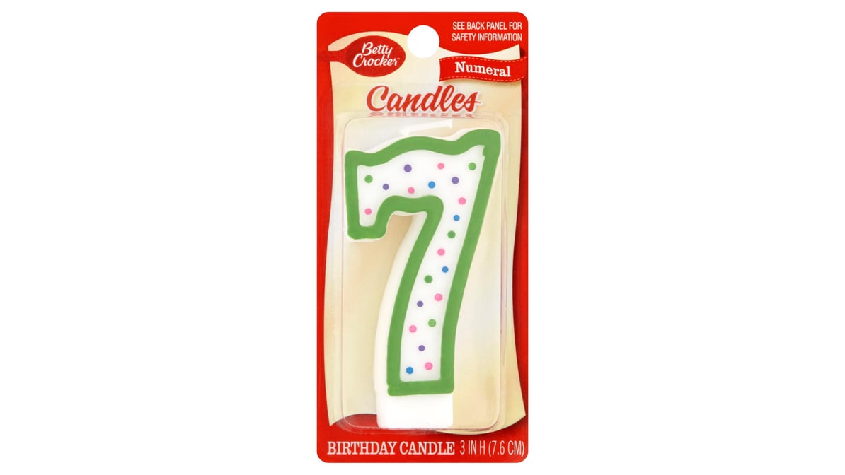 Betty Crocker Numeral 7 Birthday Candle | Delivery Near Me - Doordash