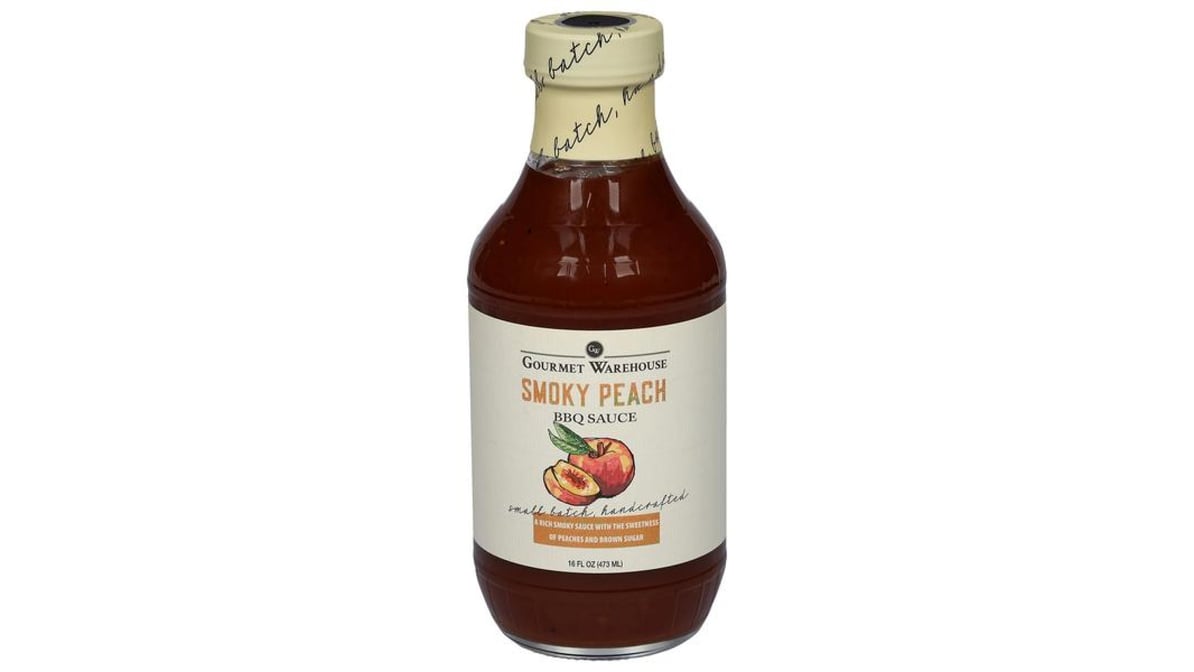 Gourmet Warehouse Smoky Peach BBQ Sauce (16 oz) | Delivery Near Me -  Doordash