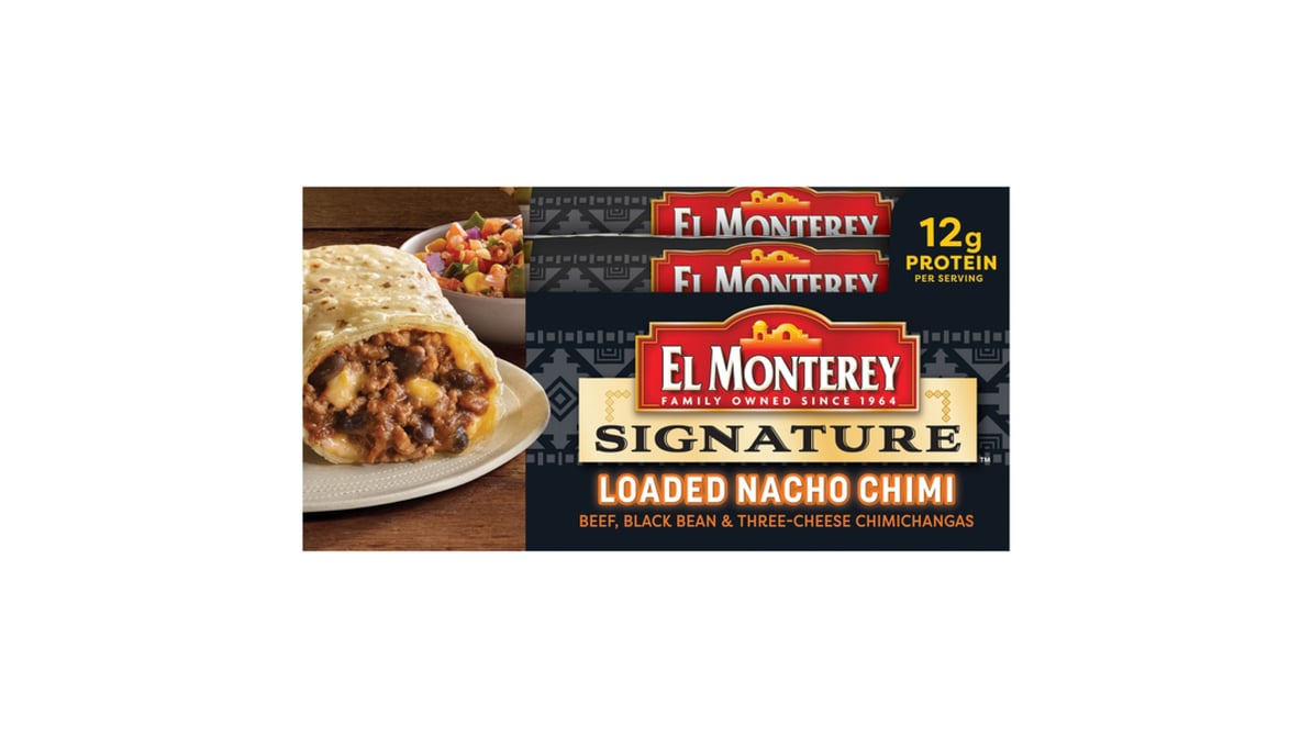 El Monterey Chimichangas, Loaded Nacho, Beef, Black Bean & Three Cheese