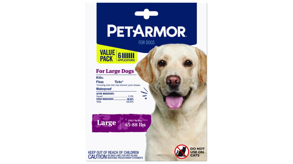 PetArmor Value Pack Flea & Tick 45-88 lb Large Dog Spot-On Treatment (6 ct)  | Delivery Near Me - Doordash