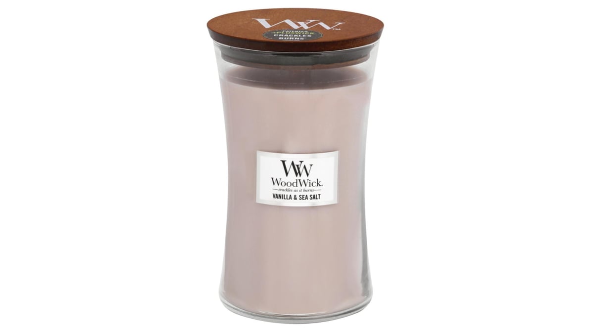 Woodwick Candle, Vanilla & Sea Salt - 21.5 oz