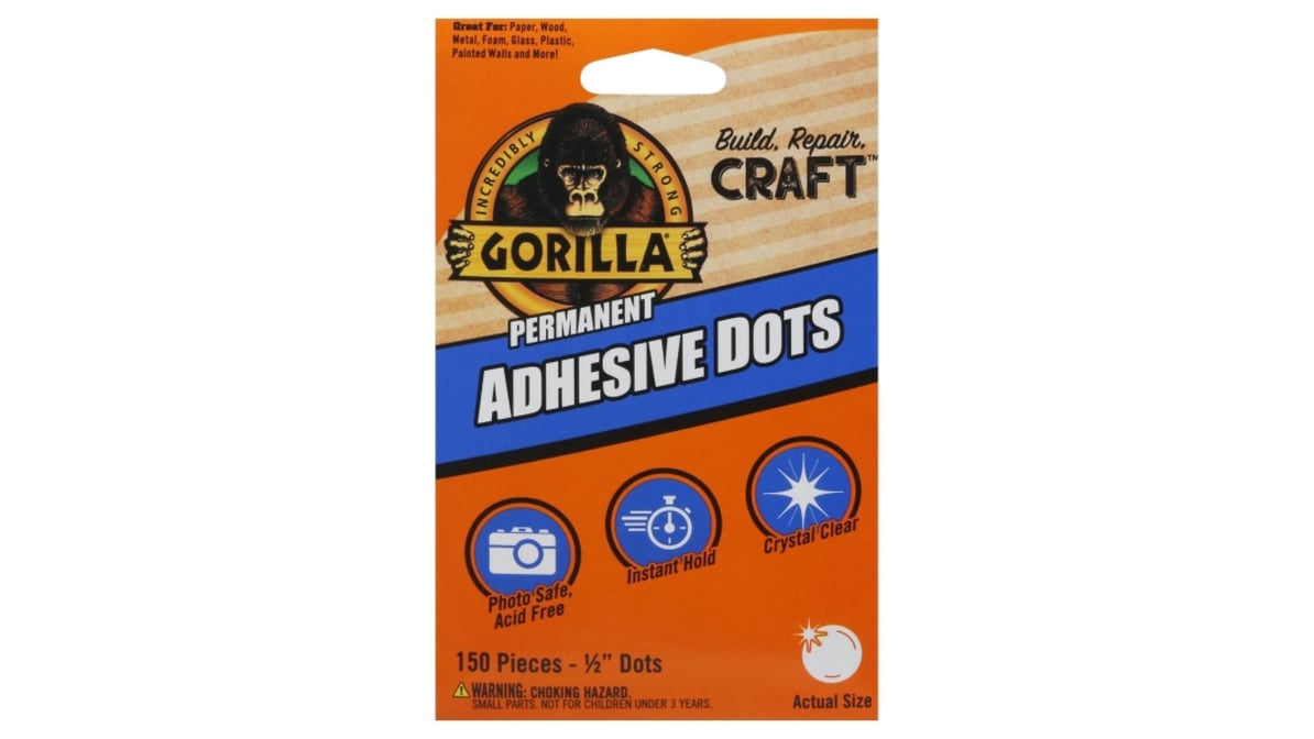 Gorilla Permanent Adhesive Dots (150 ct) Delivery - DoorDash