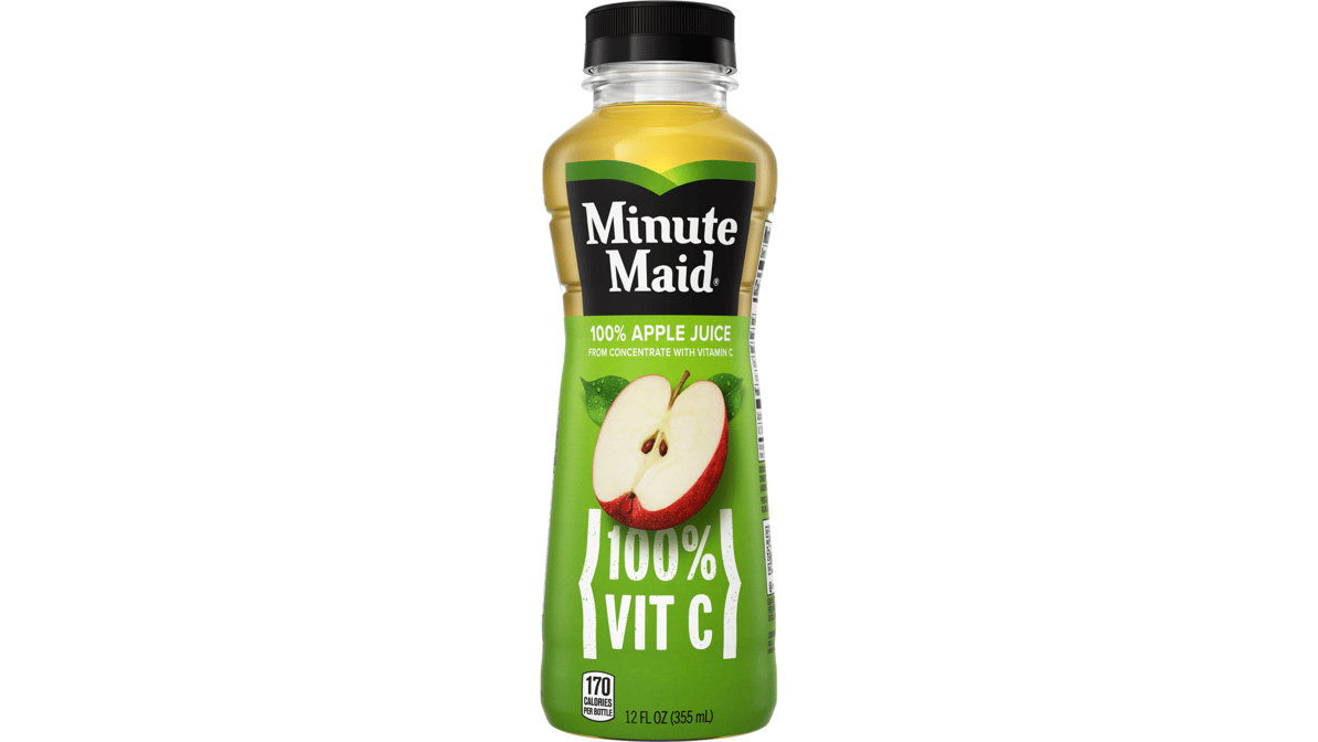 Minute Maid Apple Juice Bottle, 12 fl oz, Apple