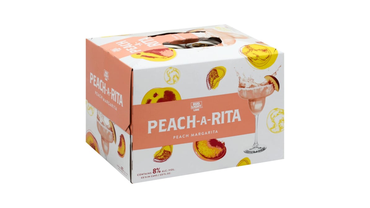 Bud Light Peach-A-Rita Margarita Cans (12 oz x 12 ct) | Delivery Near Me -  Doordash