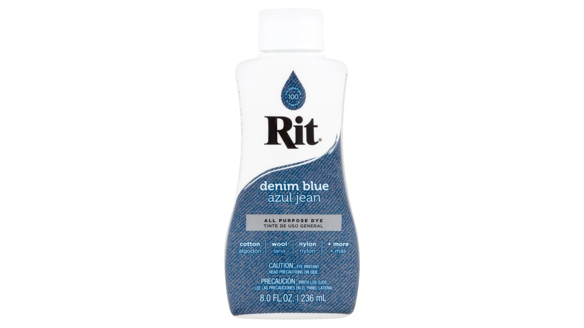 Rit All Purpose Dye, Denim Blue - 8.0 fl oz