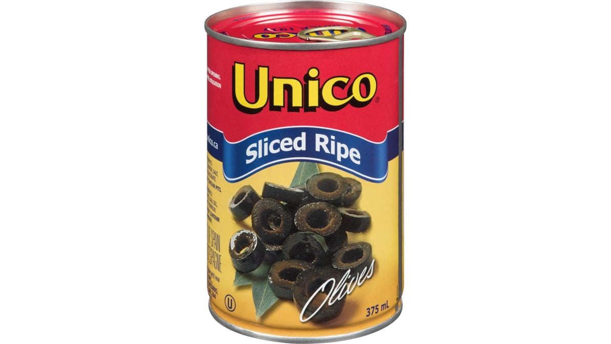 Unico Black Olives, Sliced Ripe - 200 ml