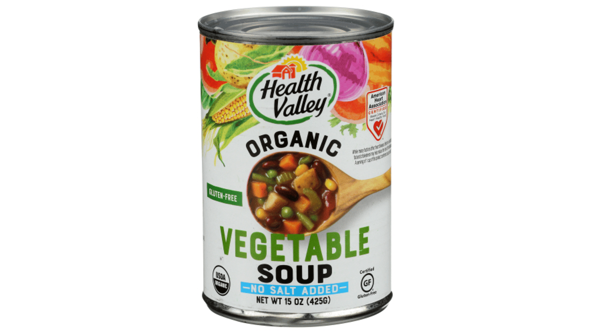 Health Valley Organic Vegetable Soup, No Salt Added - 15 oz can