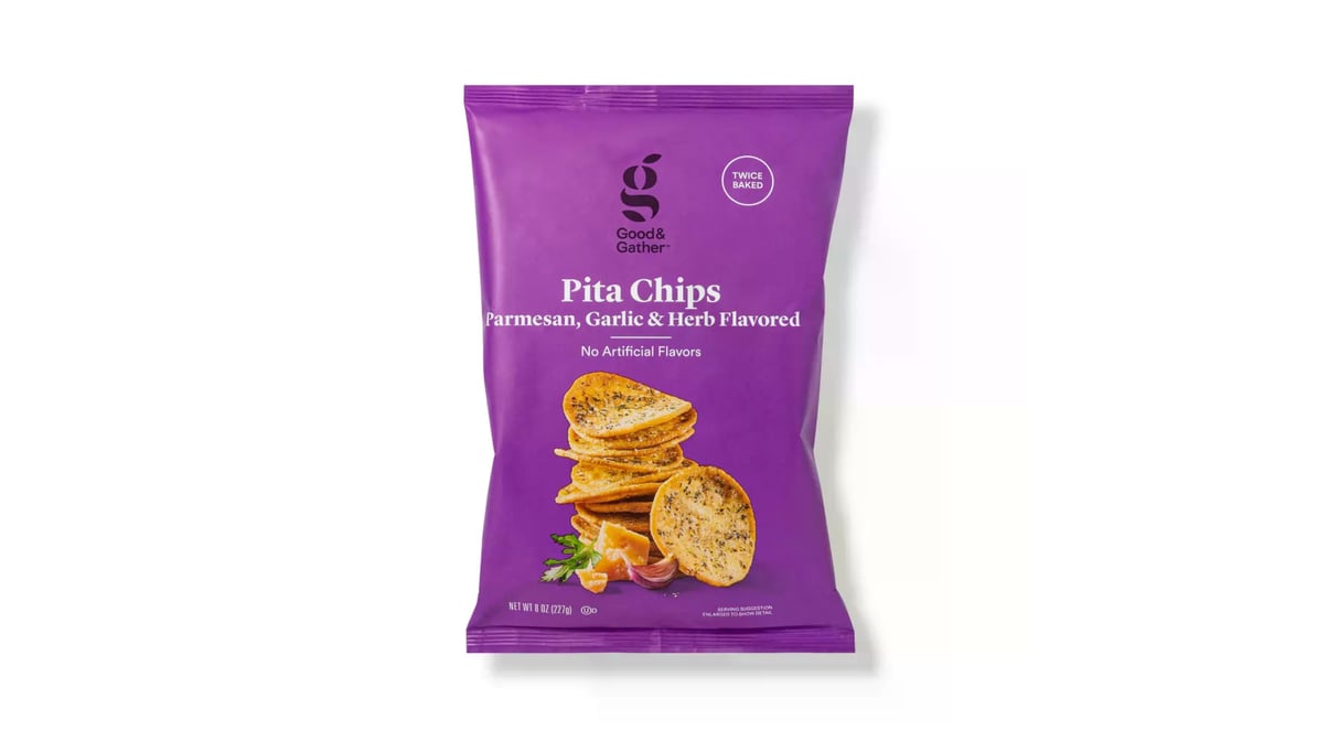 Good & Gather Pita Chips Parmesan Garlic & Herb (8 oz)