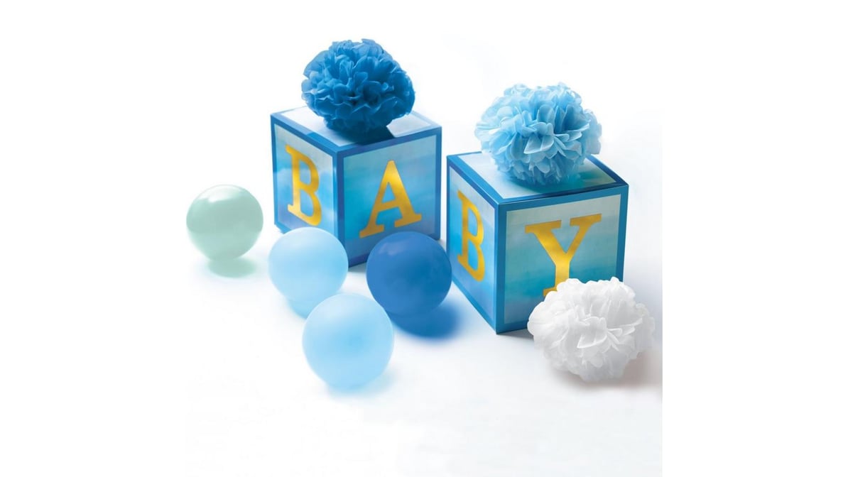 Oh Baby Boy Baby Shower Pastel Blue Table Decorations (9 ct) | Delivery Near  Me - Doordash