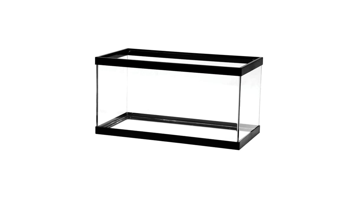 Aqueon Standard Glass Rectangle Clear Silicone 15 gal Black Aquarium ...