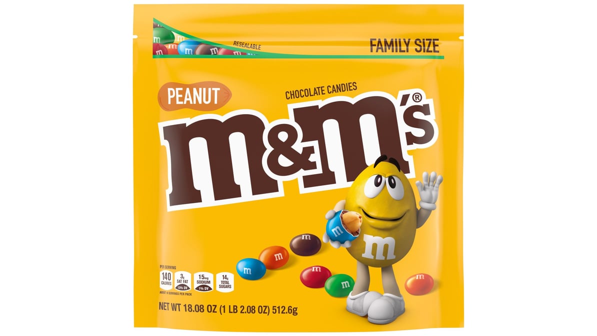 M&M's Peanut Large Bag Chocolate Candies